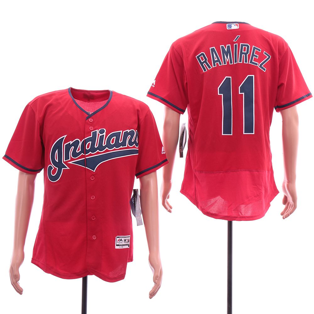 Men Cleveland Indians 11 Ramirez Red Elite MLB Jerseys